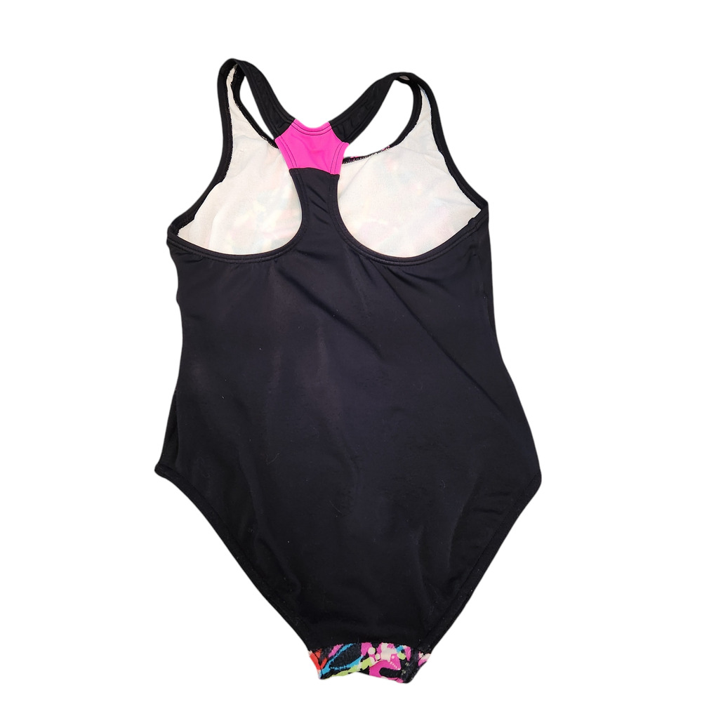 Girls Speedo One Piece Swimsuit Size 12 Kids Graffiti Design - Picture 2 of 3